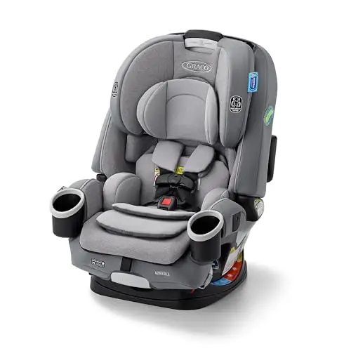 Graco 4Ever DLX 4-in-1 convertible car seat installed in a vehicle