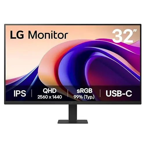 LG 32U631A-B 32-inch black QHD monitor with virtually borderless screen