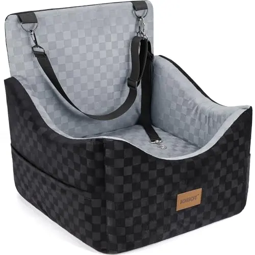 JOEJOY grey dual-sided dog car seat with removable cover