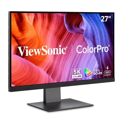 ViewSonic 27-inch 5K Mac-ready monitor with Thunderbolt 4 and ergonomic stand