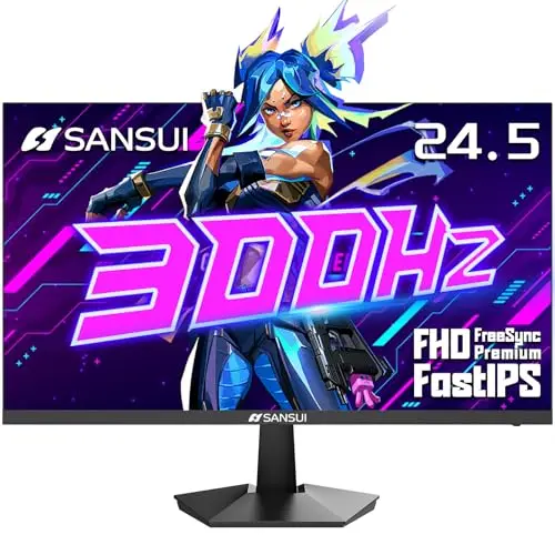 SANSUI 24.5-inch flat IPS gaming monitor with high refresh rate