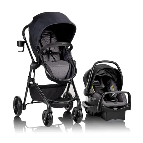 Evenflo Pivot Modular Travel System showing toddler seat facing parent