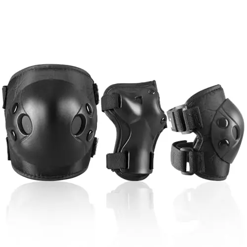 JBM heavy-duty child protective gear set with knee pads, elbow pads, and wrist guards.