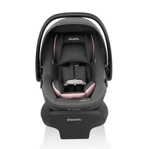 Evenflo LiteMax NXT rear-facing infant car seat for preemies in Primrose Pink