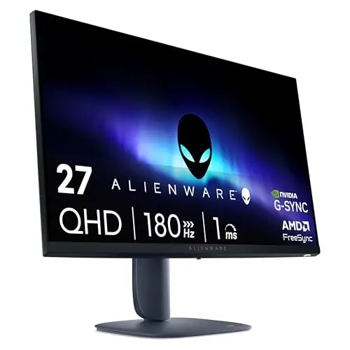 Alienware 27-inch QHD gaming monitor with angular stand