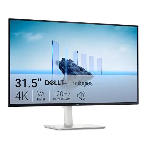 Dell 32-inch 4K ash white monitor with ultra-thin bezels