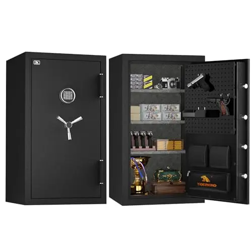 TIGERKING 8.78 cubic foot fireproof and waterproof home safe with digital lock and pegboard door