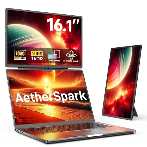 AetherSpark 16.1-inch detachable dual laptop screen extender