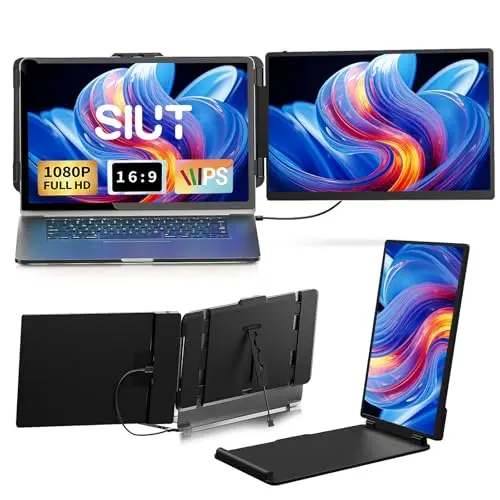 SIUT dual 14 inch laptop screen extender folded