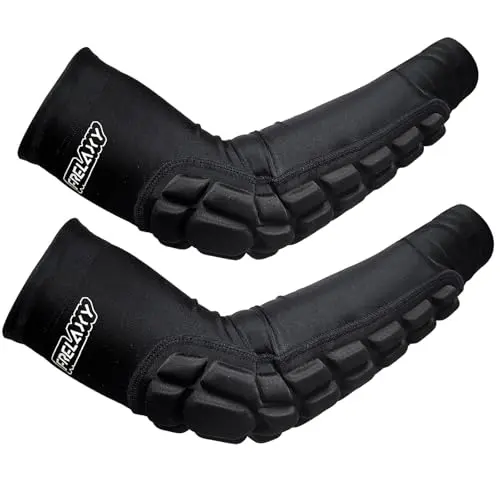 Frelaxy padded elbow and forearm sleeves in black with seamless design