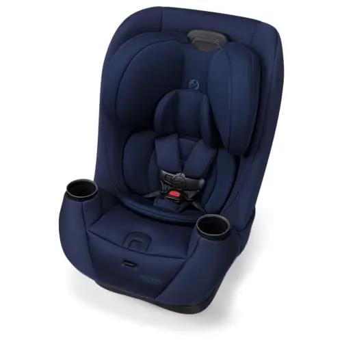 Maxi-Cosi Pria 3-in-1 convertible car seat in Seafaring color with plush infant inserts.