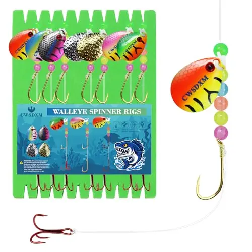 CWSDXM Walleye Rigs Kit with large Colorado blades and heavy line