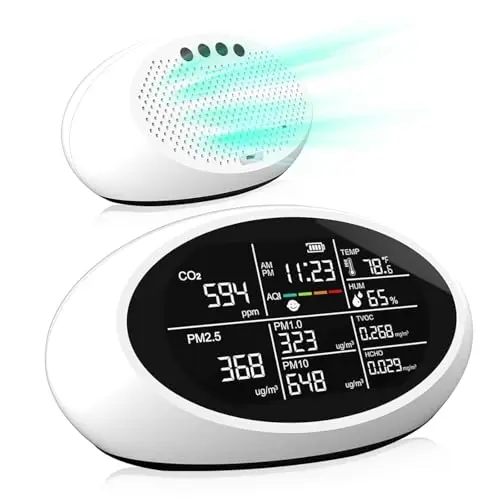 Nanezan 12-in-1 air quality monitor with color display
