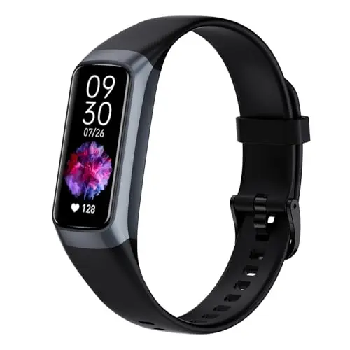 TROTY fitness tracker with AMOLED screen in dark black